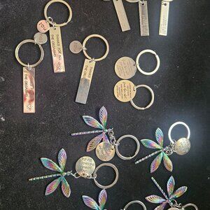 Funny & Inspirational Keychain Lot Dragonfly Mom Humor Novelty Key Rings Gift
